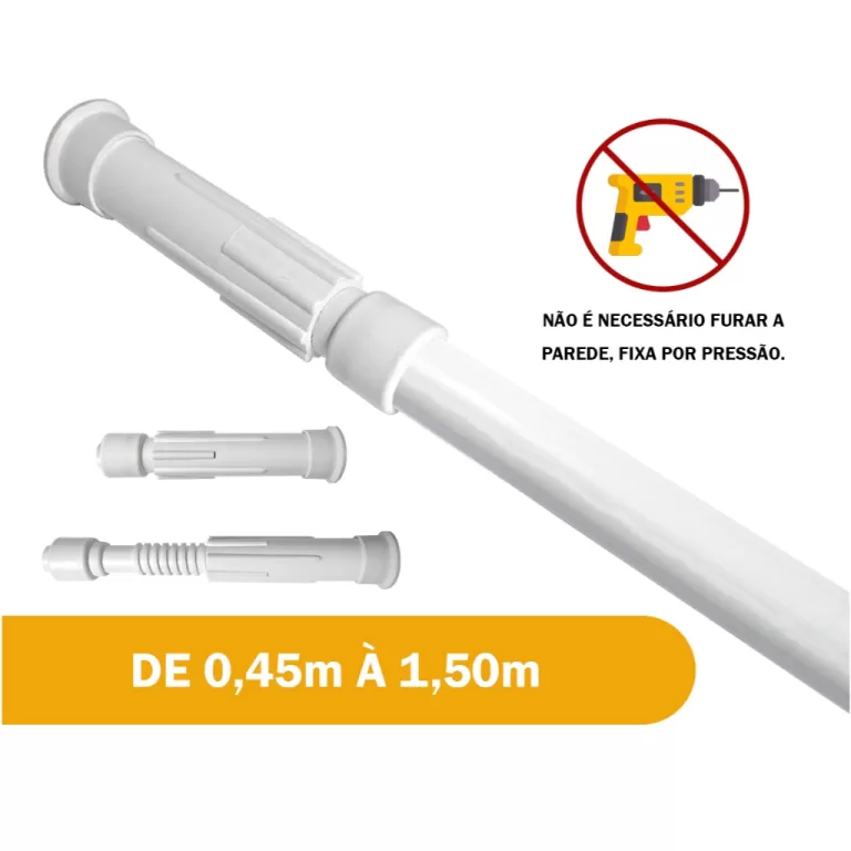 Varão Extensivo Ajustável 0,45m à 1,50m Para Co