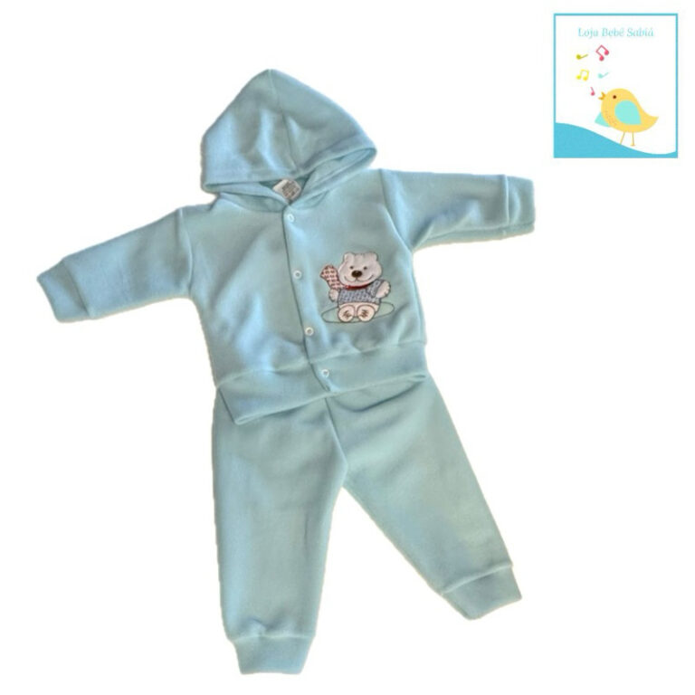 Conjunto Soft com Capuz para Bebê. Lindo, Macio e