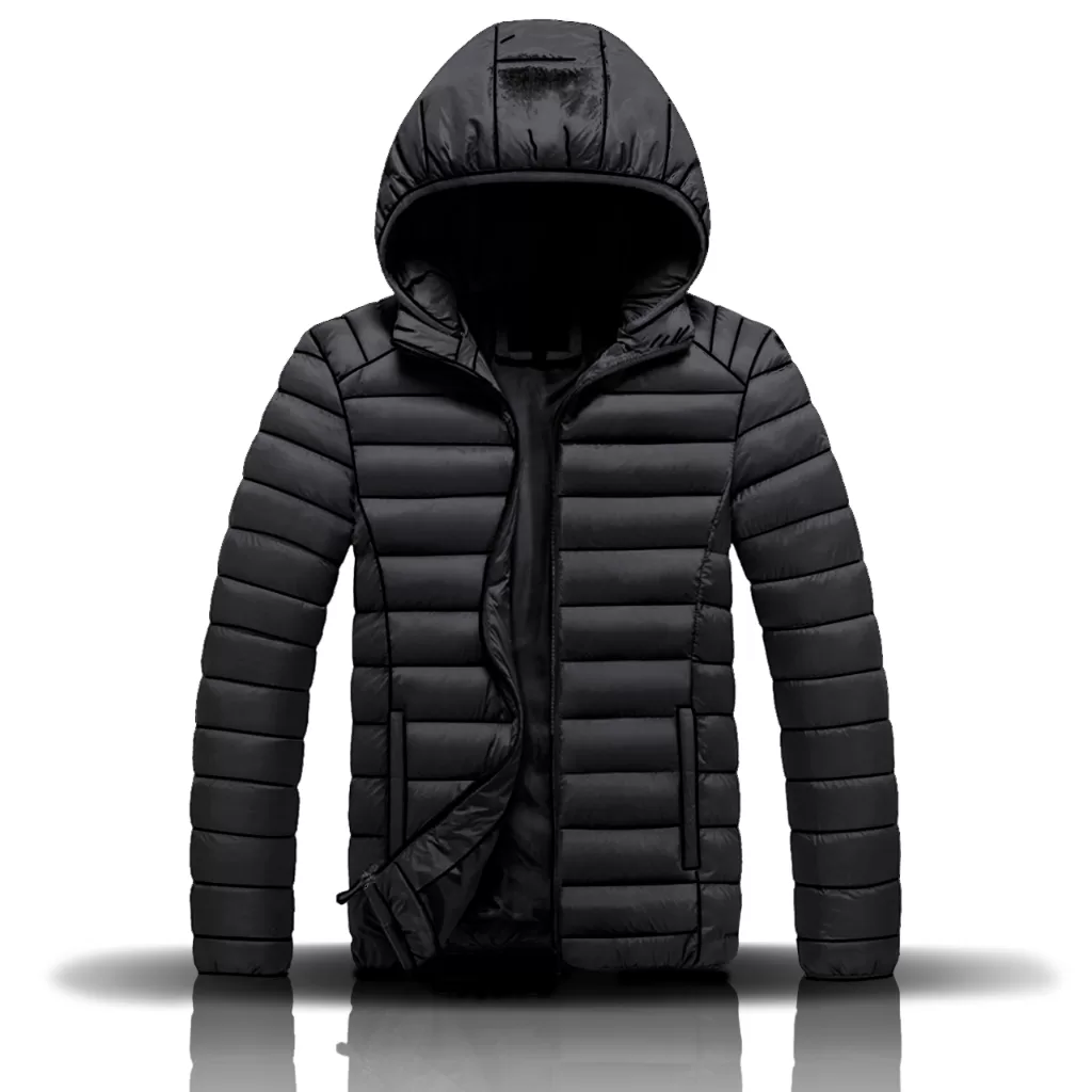 Jaqueta Masculina Puffer Bobojaco Masculino Capuz RemovívelCorta Vento Nylon Frio Reforçada