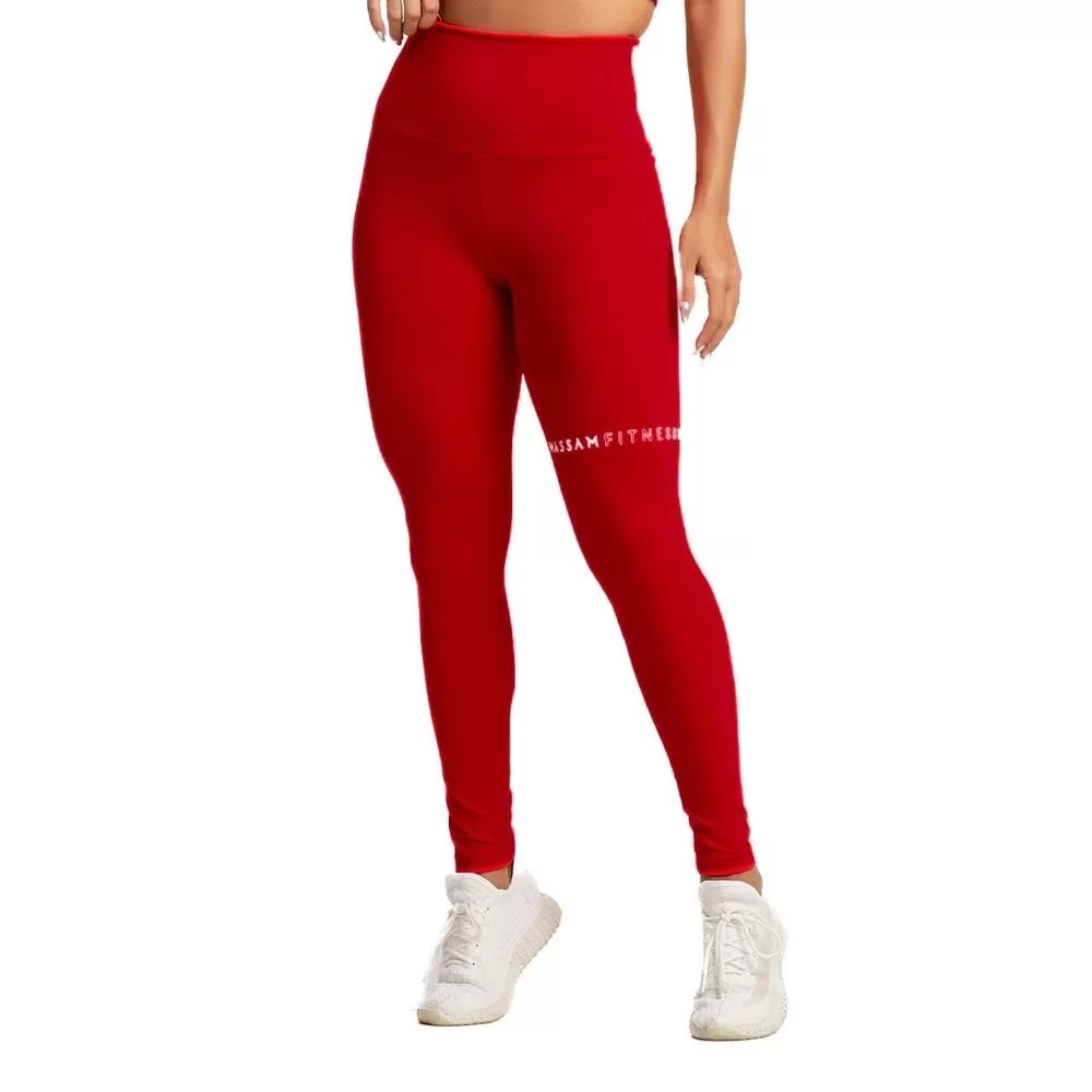 Legging Feminina Poliamida Massam Fitness Vermelha