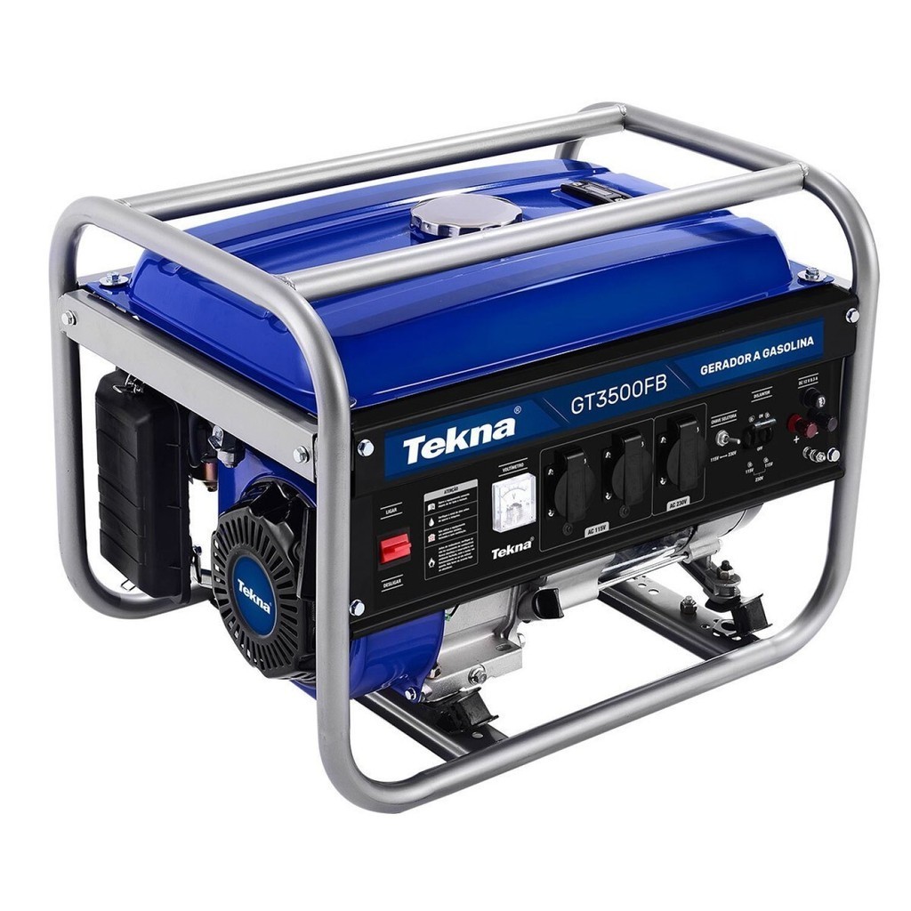 Gerador a Gasolina 3.1kva 3100w 115/230v 60hz Mono 4 Tempos Partida Manual Multiuso 196cc Refrigerad