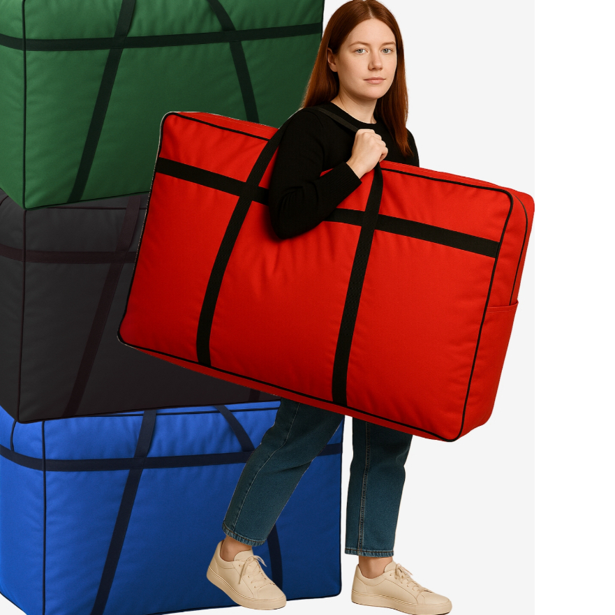 Bolsa Viagem Sacola Sacolão Grande Mudança Sacoleiras Compras Barato 4 Peças Promoção