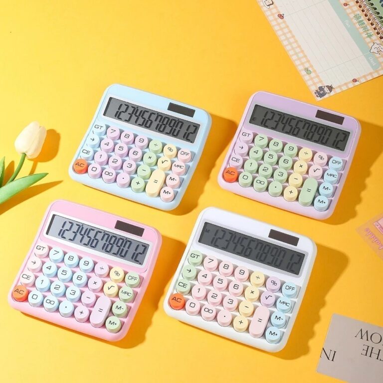 Calculadora Solar Colorida de Mesa  12 Dígitos Gr