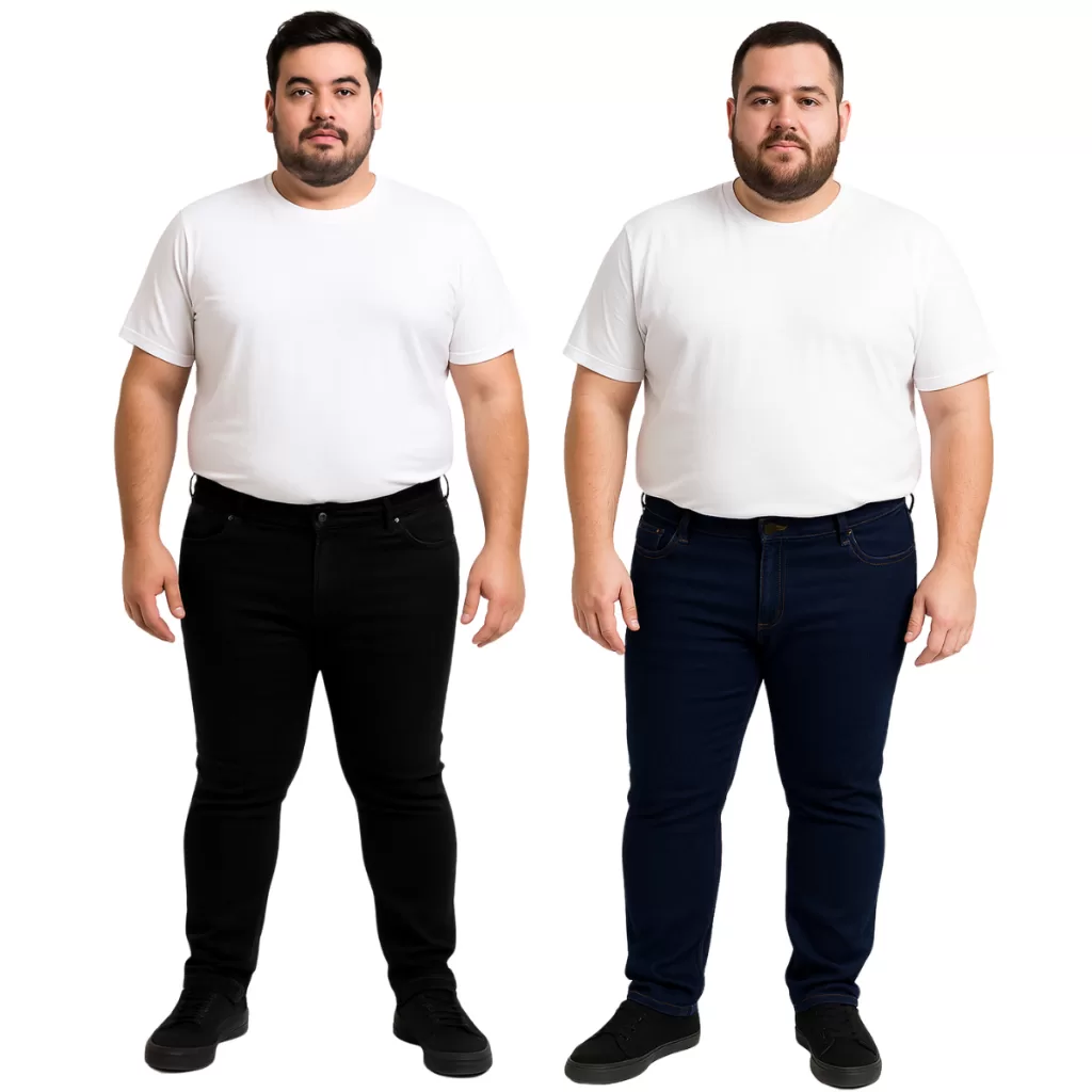 Kit com até 2 Calças Plus Size Masculina Jeans Tamanho 48 ao 56