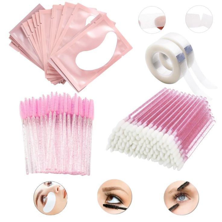 Kit 100 pads + 50 Escovinhas + 50 Pincel labial al