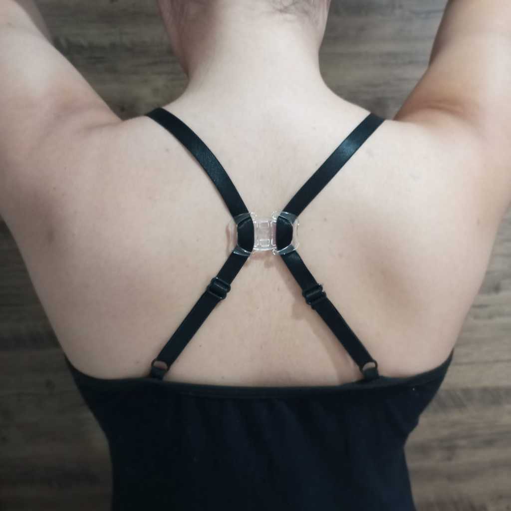 Clip para alça de Soutien em formato largo cruza as alças Formato Nadador