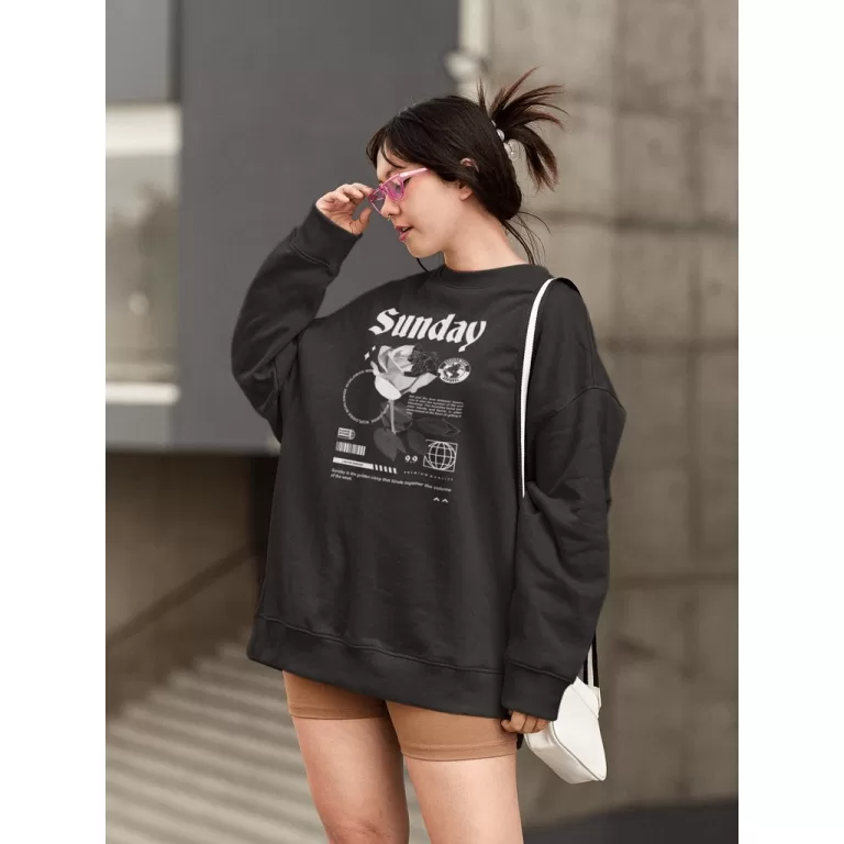 Moletom Blusa de Frio Básico Estiloso Feminino Es