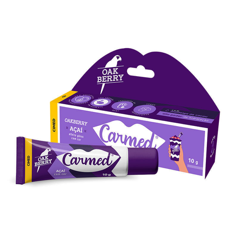 Hidratante Labial Carmed Açaí + Oakberry 10g