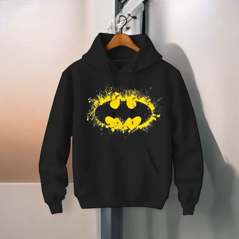 Moletom Canguru Batman Heróis Flanelado Blusa de Frio Unissex Masculino com Capuz