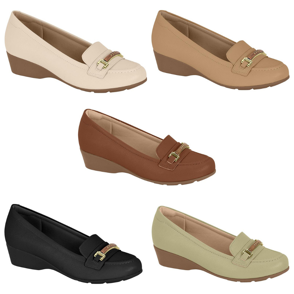 Sapato Feminino Salto Baixo Anabela Modare Fascite Plantar Esporão Ultraconforto