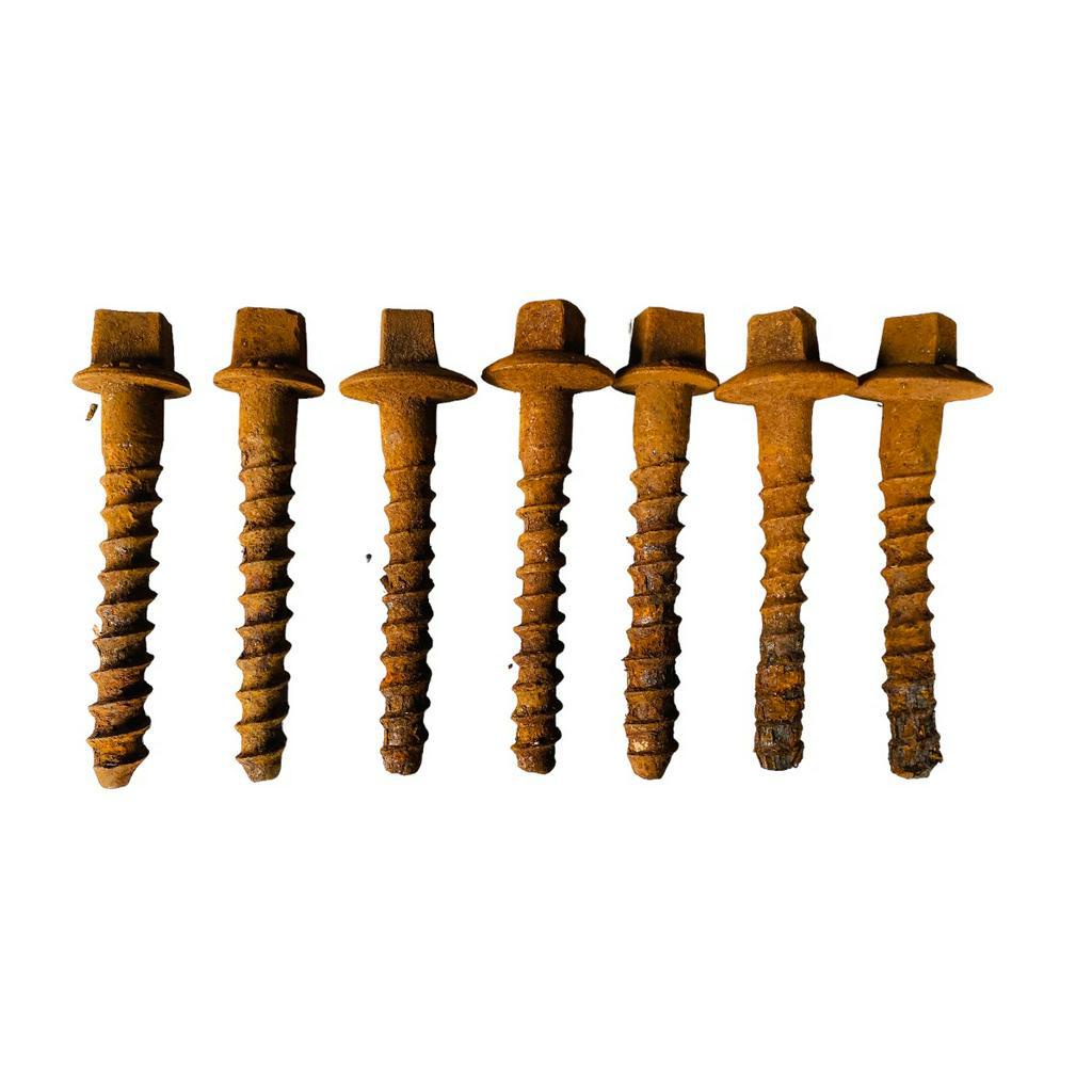 7 Parafuso Grande De Trem Original Ferro Assentamento Ogum