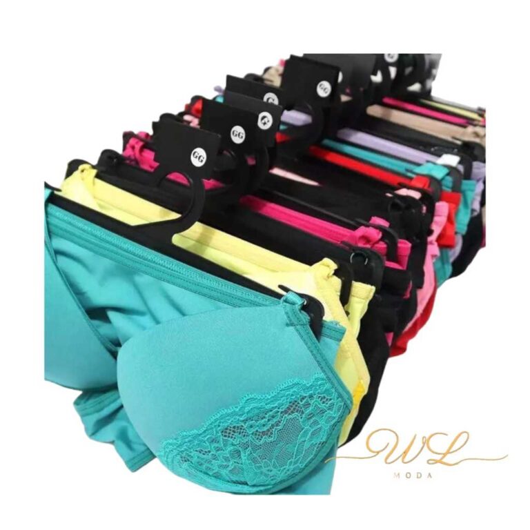 kit com 10 Conjuntos Lingerie Calcinha + sutiã pr
