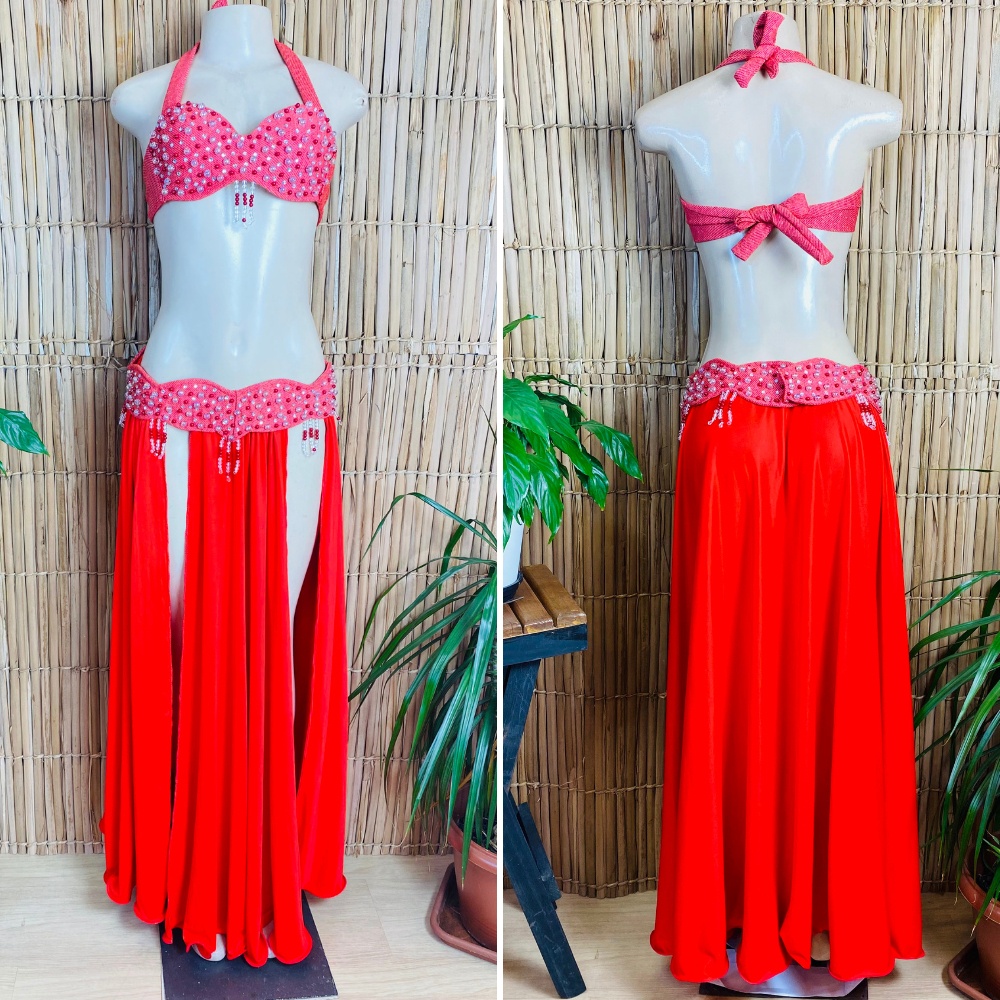 [Liquidação] Dança do Ventre Traje  Bordado Completo – Pronta Entrega – TPCL-564