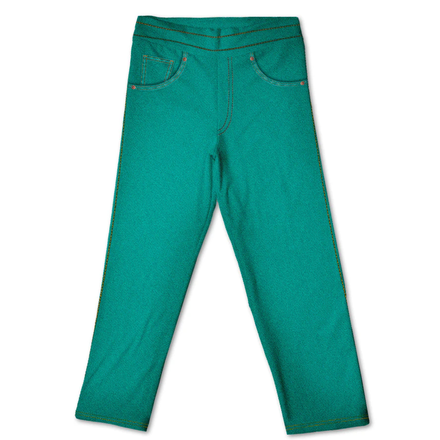 Calça Fake Jeans Infantil Verde MiniBoo Proteção Solar 50+