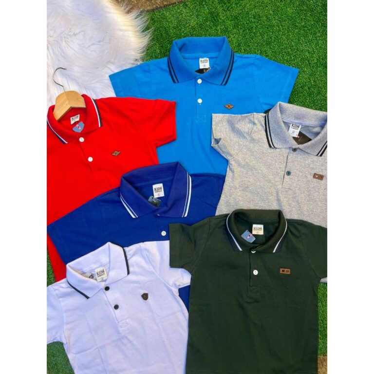 KIT 6 Camiseta Gola Polo Menino Criança Camisa Al