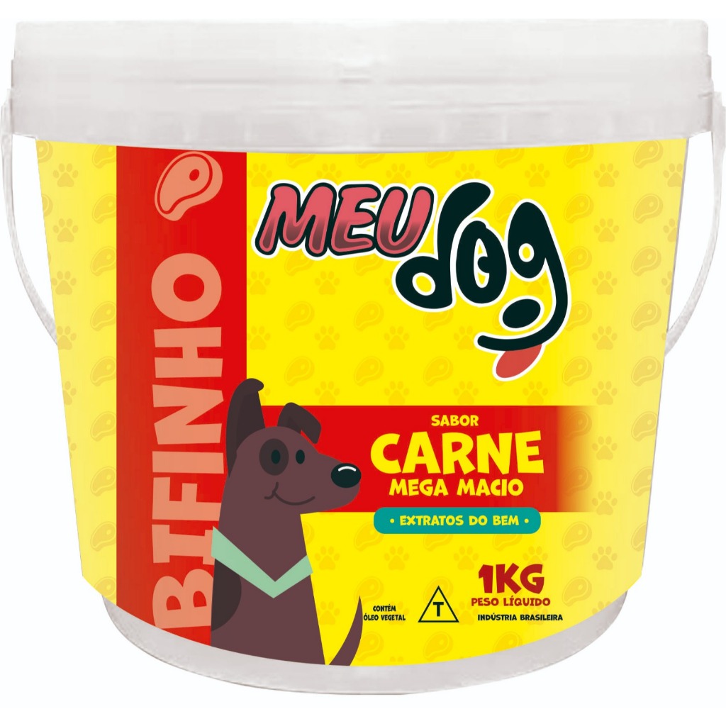 Bifinho para cachorro Meu Dog 1Kg Baldinho