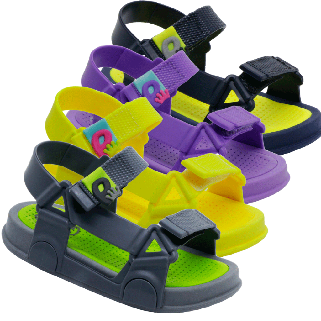 Sandália Papete Infantil Plugt Unissex Calce Fácil Confortável Dia a dia Cores