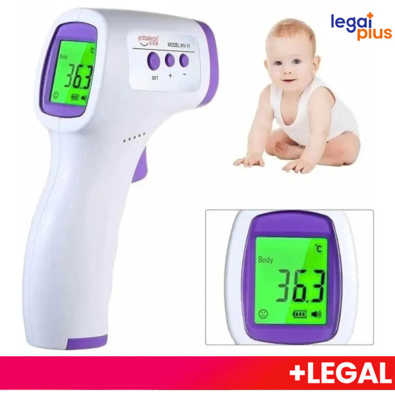 Medição de temperatura corporal do bebê tempera