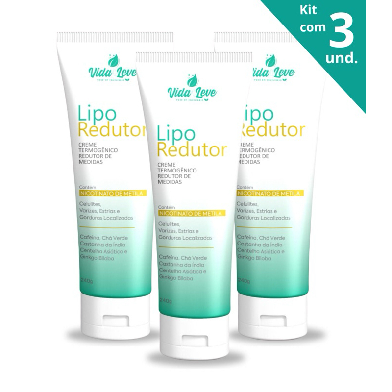 3 LipoRedutor de medidas, celulites, estrias e varizes