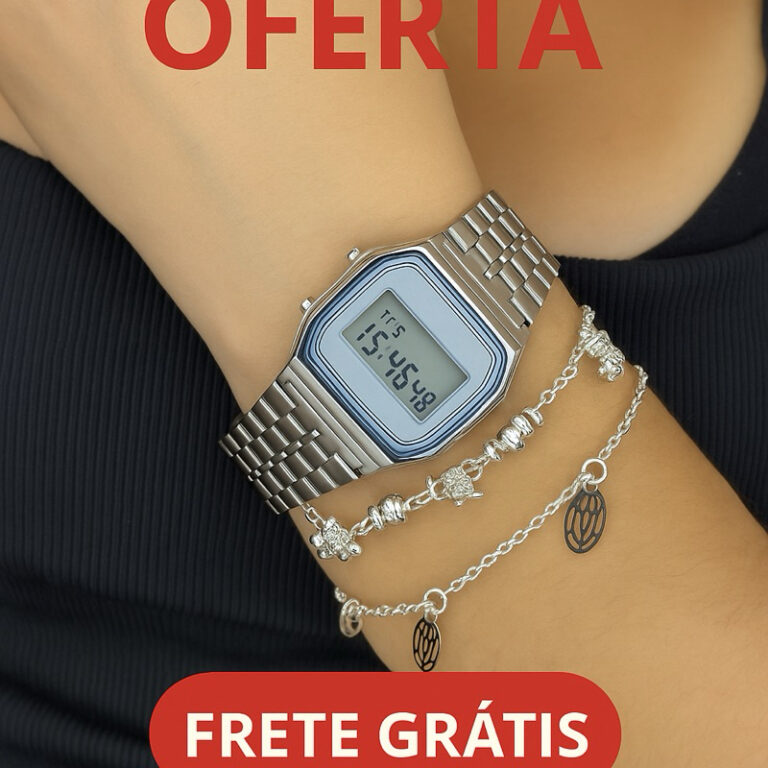 Kit Relógio Feminino + Pulseira Retrô Wr Vintage
