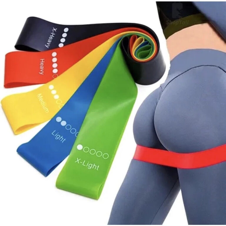 kit 5 Faixas Elástica de Resistência para yoga P