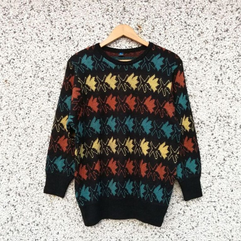 Tricô vintage estampado | M (Brechó)