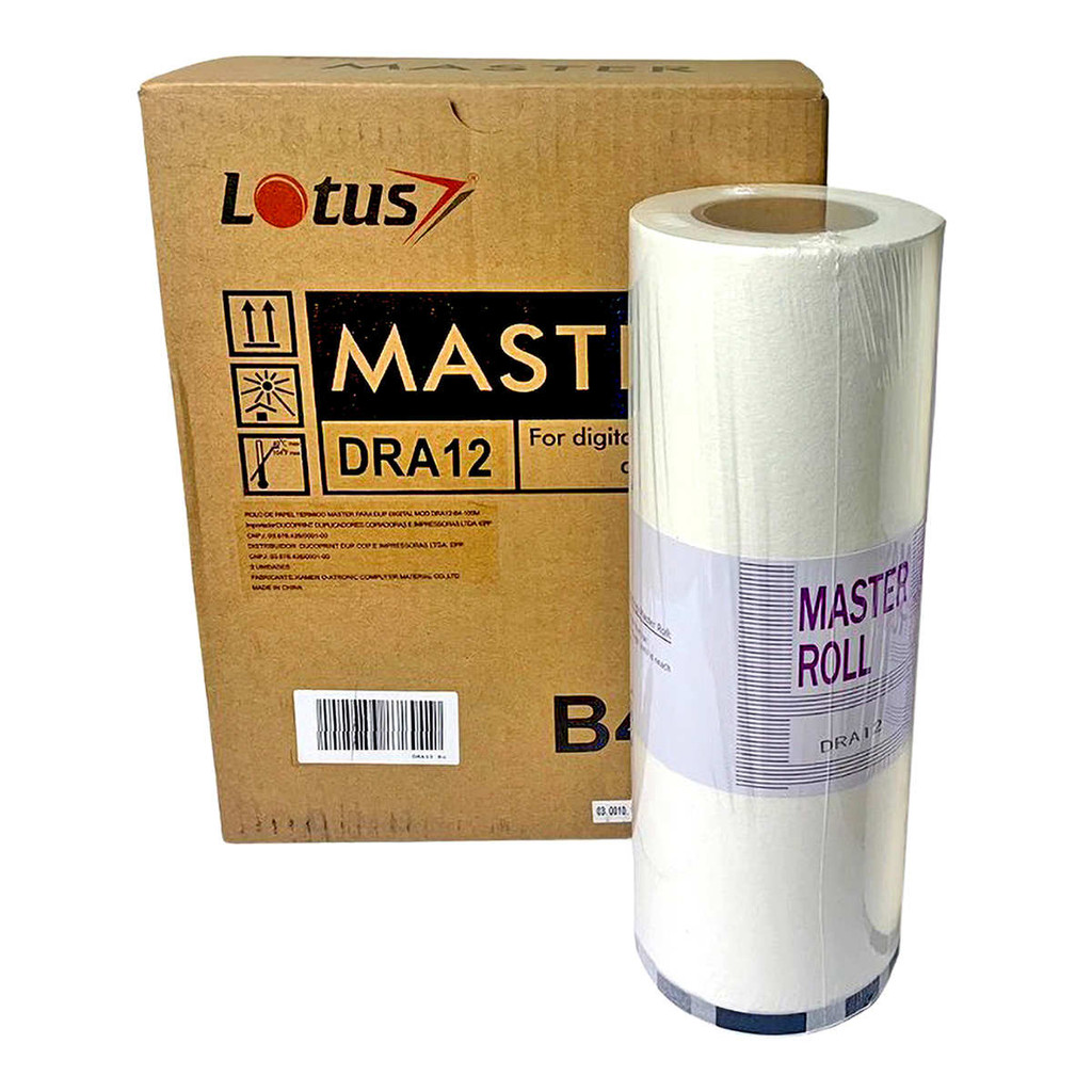 Master Térmico DRA12 B4 270mm x 100m Lotus Compatível com Duplicador DPC125 DP-C100 DP-C120  (1 Rolo