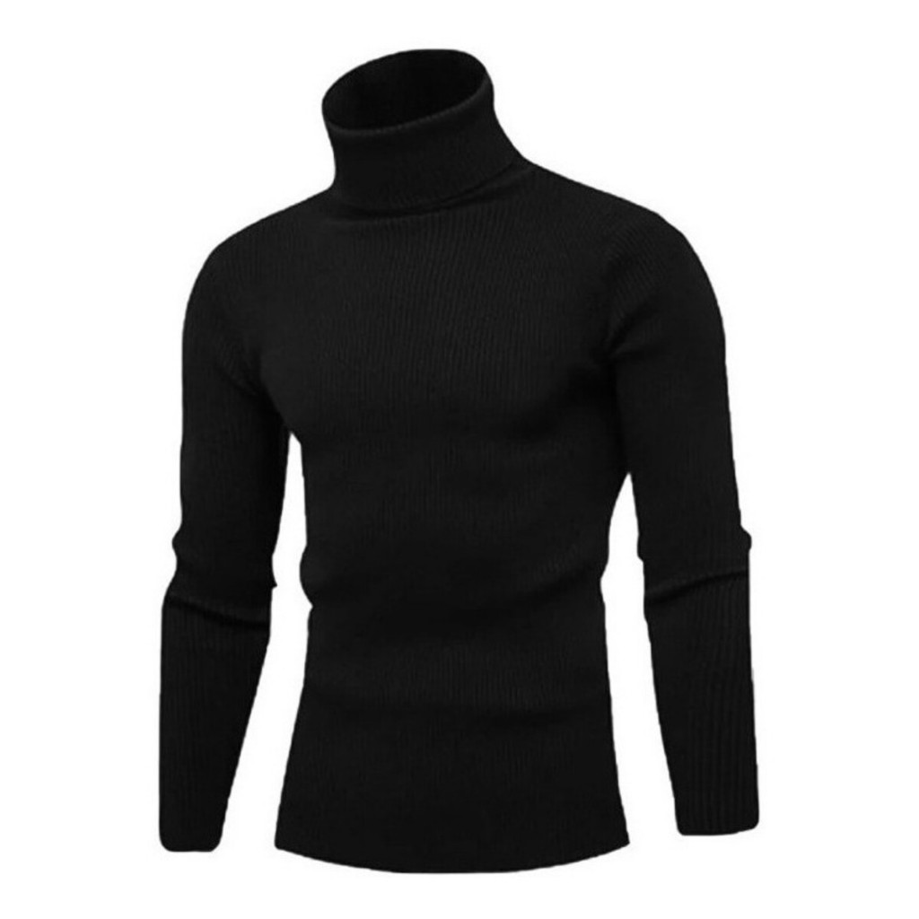 Blusa Cacharrel Canelada Gola Alta Inverno Frio Masculina Feminina