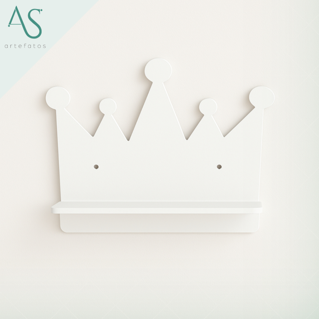 Prateleiras Modelo Coroa Nichos Decotativos Em MDF Quarto Infantil
