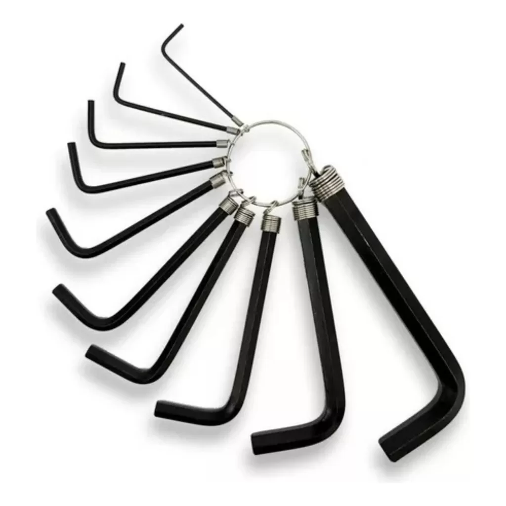 Kit Chave Allen Hexagonal 10 Pcs 1,5mm A 10mm Sextavado Aço