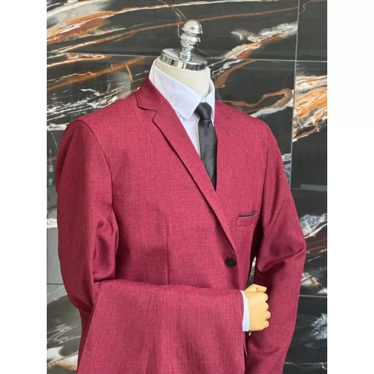 Terno Bordô Melange Slim Lançamento