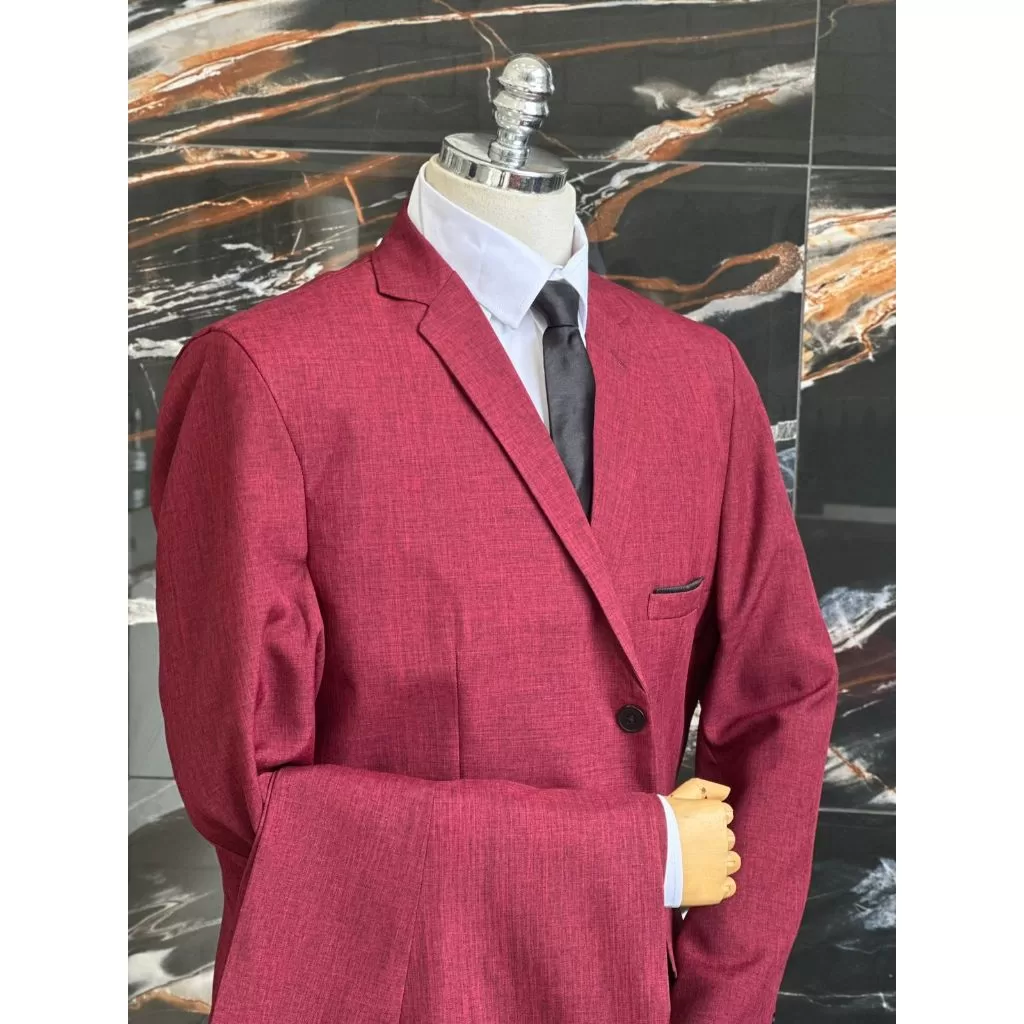 Terno Bordô Melange Slim Lançamento