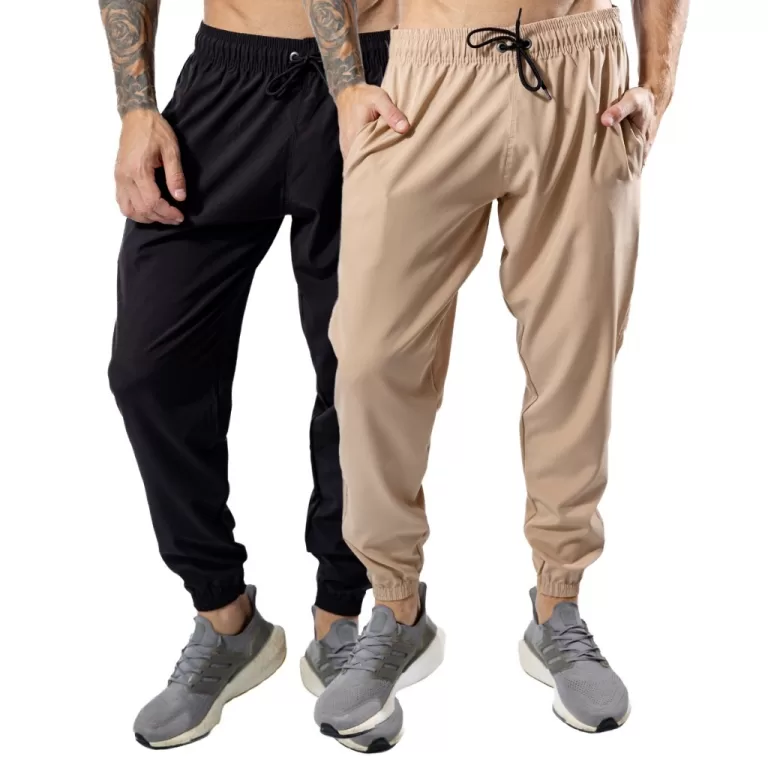 Kit 2 Calças Tactel Masculina Jogger Esportiva Co