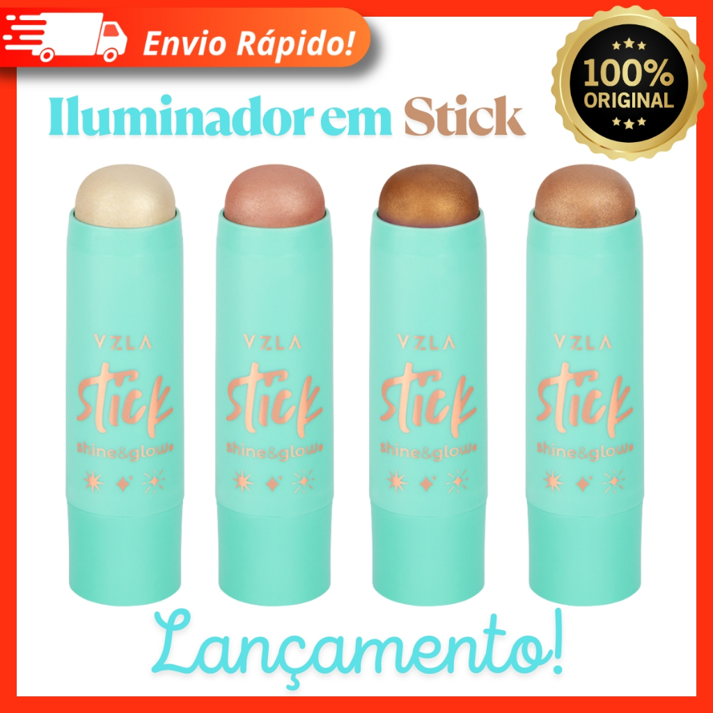 Iluminador Em Stick Shine e Glow Vizzela 7g – 100% Original Lançamento