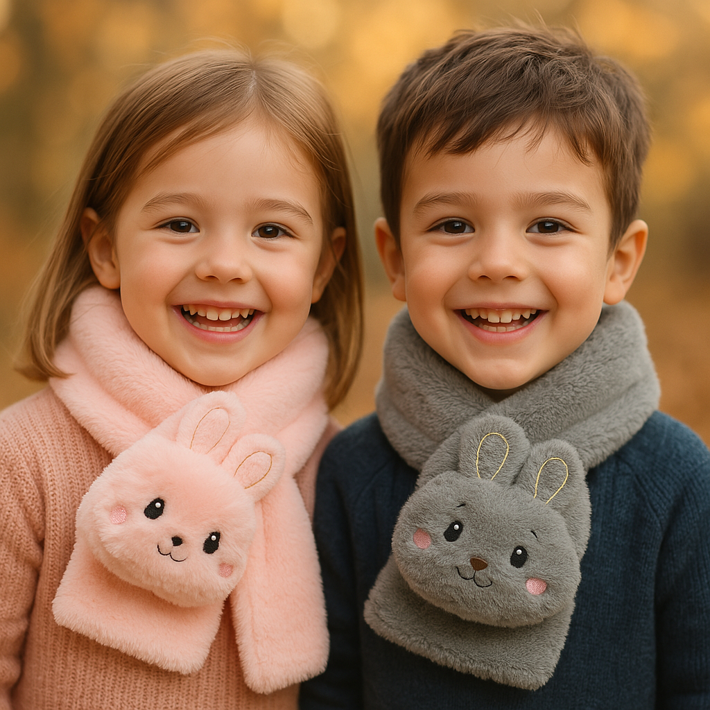 Cachecol Infantil pelucia de Bichinhos para Inverno