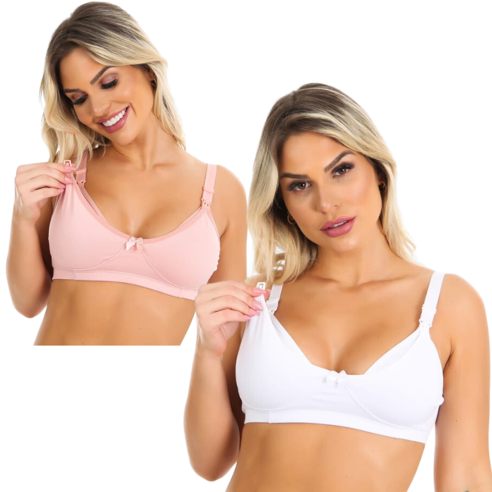 KIT 2 Sutiãs Amamentação para Grávida Sutian Reforçado Gestante – AmaLiz N/A
