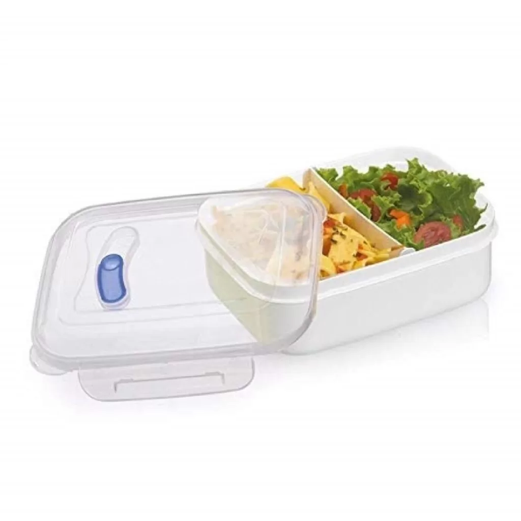 Pote Marmita Due Tampa Trava 600ml com Divisória