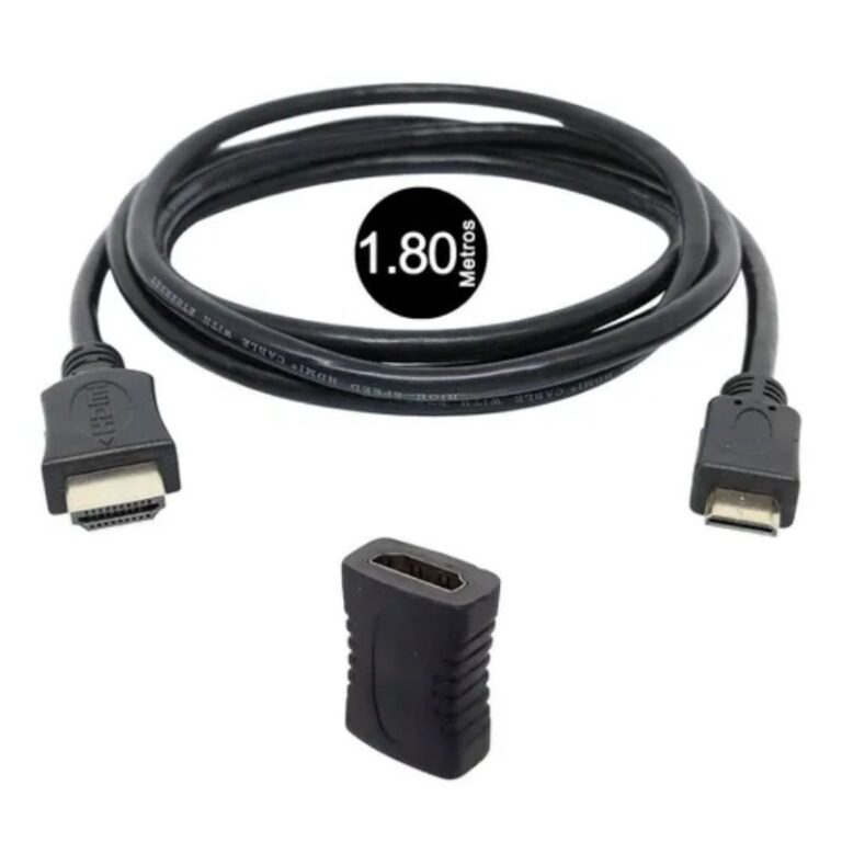 Kit 1 Cabo Mini Hdmi Flexivel 1080p Câmera Filmad