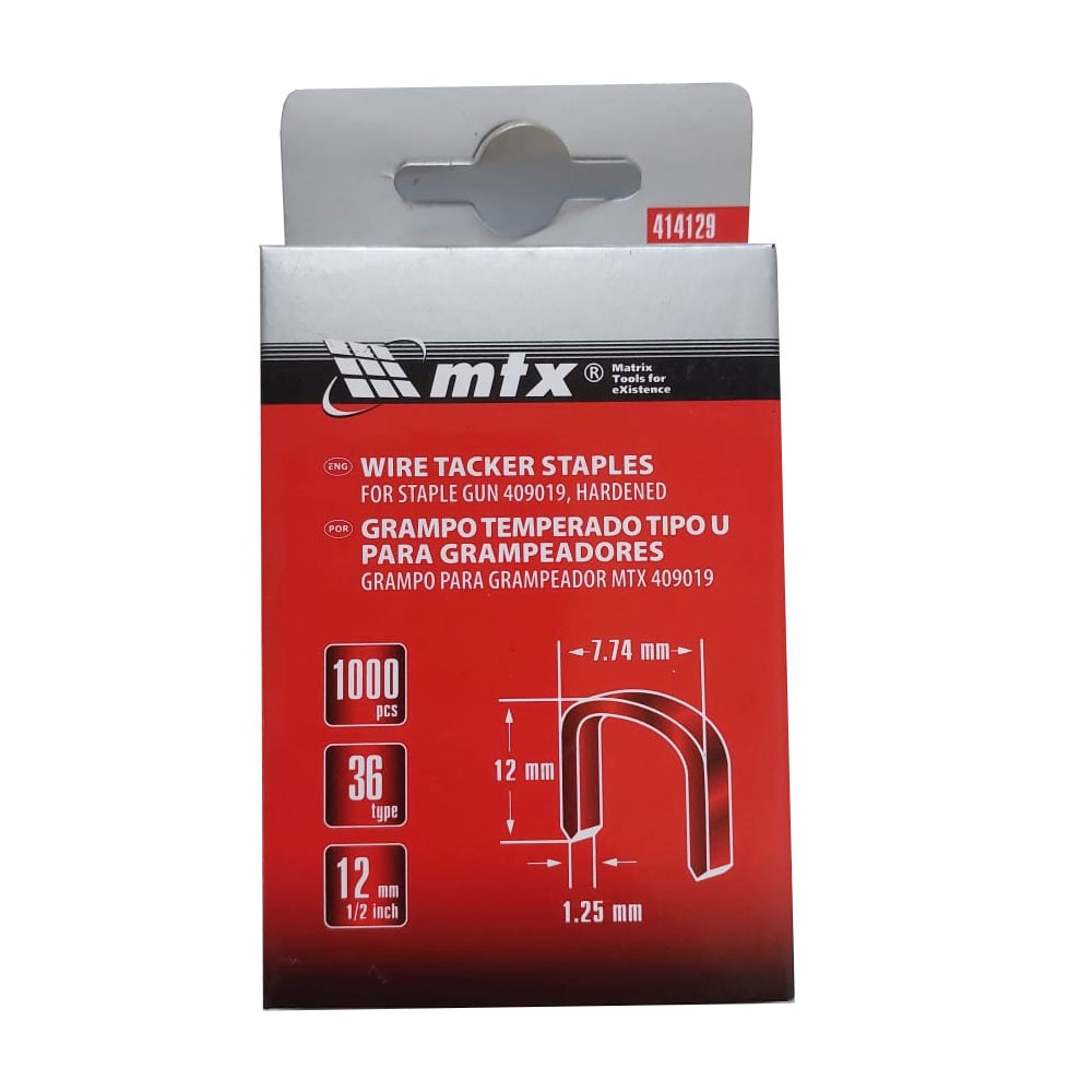 Grampos Temperados Para Grampeador Tipo U 12mm 1000un Mtx