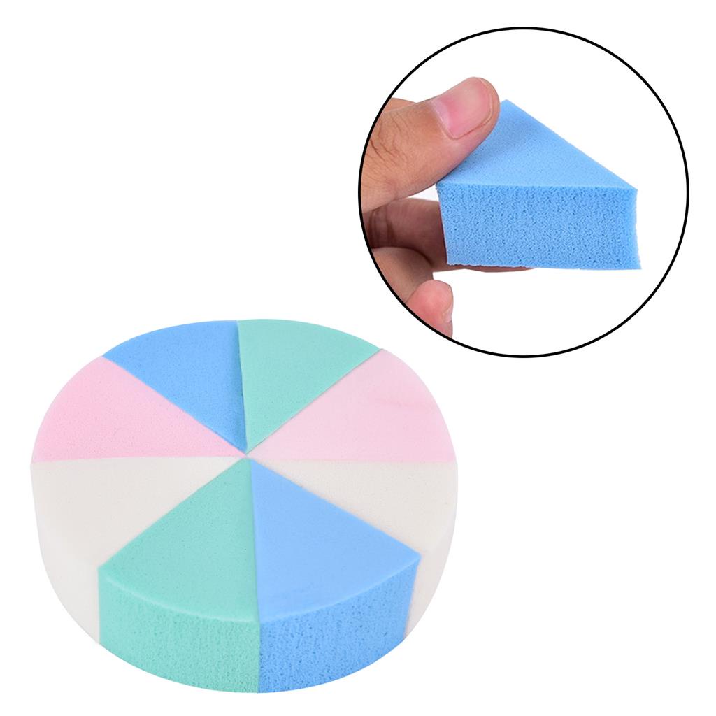 Kit 8 Esponjas para Maquiagem Triangulares Tipo Fatia Pizza, Arte Sedução