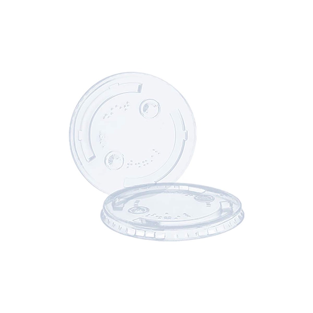 Tampa Plástica Transparente sem Furo 440/550ml Rioplastic 100und