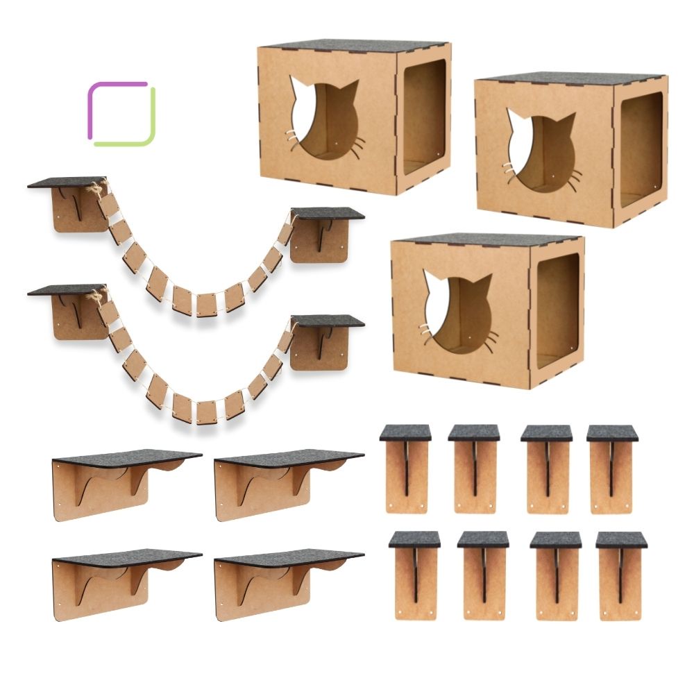 Melhores playgrounds de gato circuito pet nicho arranhador degraus brinquedos para bichanos em mdf