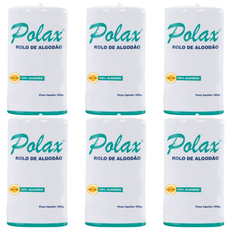 Kit 6 Rolos Algodão Hidrófilo Multiuso 500g Pola