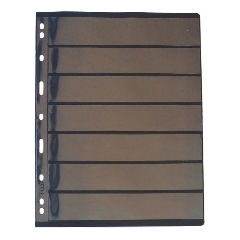 10 Folhas Para Selos Selo Acetato Pccb 7 Divisões 21,5x28cm