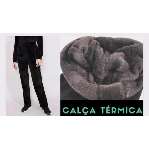Calça Térmica Feminina Neve Frio Peludo Flanelad
