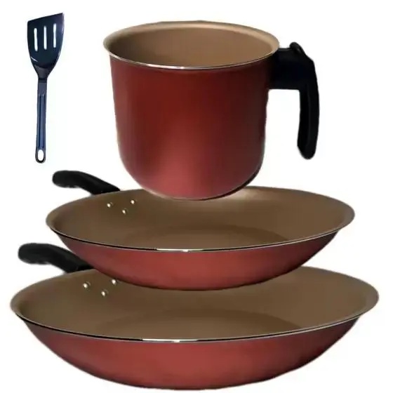 Conjunto Frigideira 2 Peças + 1 Fervedor Antiader