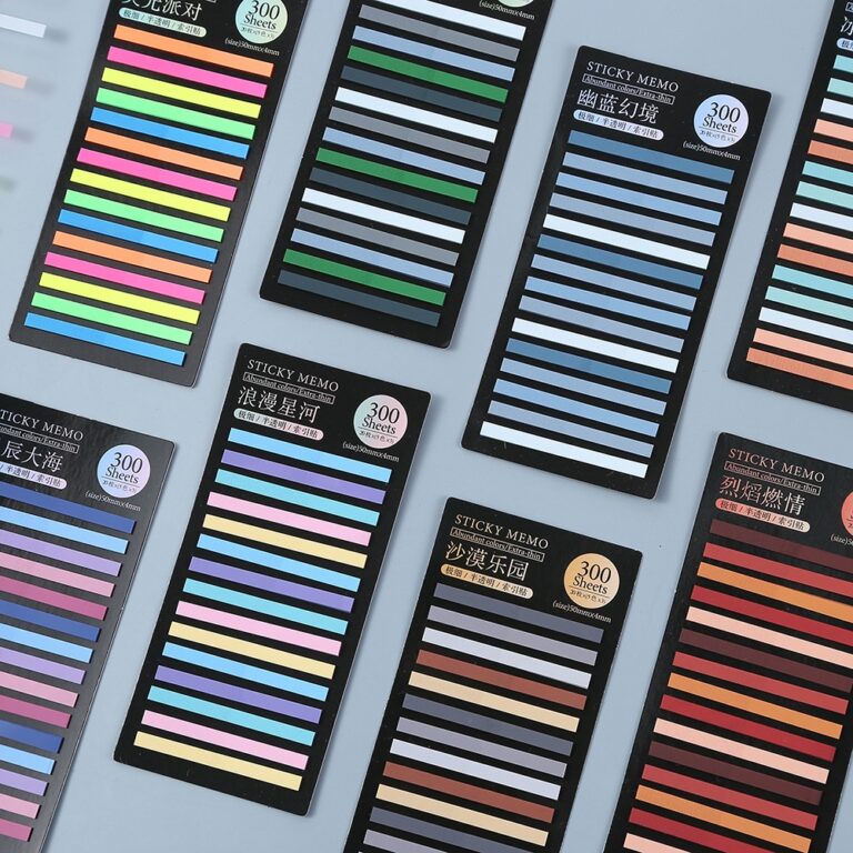 300sheets/pcs Índice Ultra-Fino Adesivo Transpare