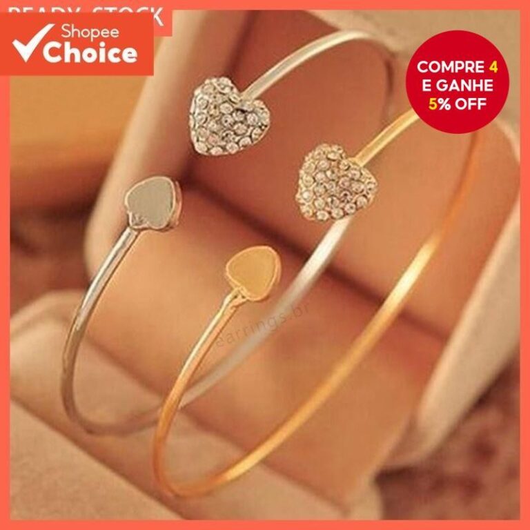 Pulseira Feminina Elegante Em Ouro E Prata , Prese
