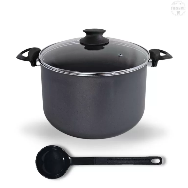 Caldeirão 22 cm GRANDE Com Tampa de Vidro Antiade