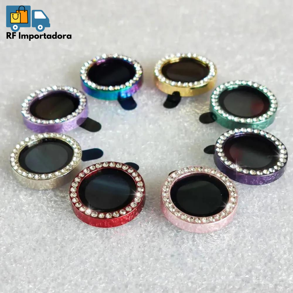 Kit Lente Película De Câmera Diamante Para Iphone 11 12 13 14 15 Pro Max